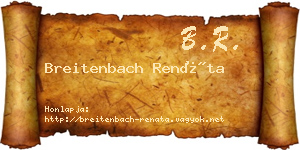 Breitenbach Renáta névjegykártya